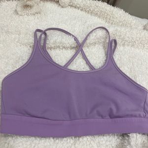 TORY BURCH COMPRESSION MÉLANGE CROSS-BACK BRA 3 lilac Size Large